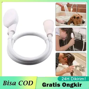 【Dikirim dlm 24jam】 Kepala shower extension Multifungsi untuk Anjing / Kucing - Pet shower extension flexible for all type of faucet / shower untuk berbagai keran