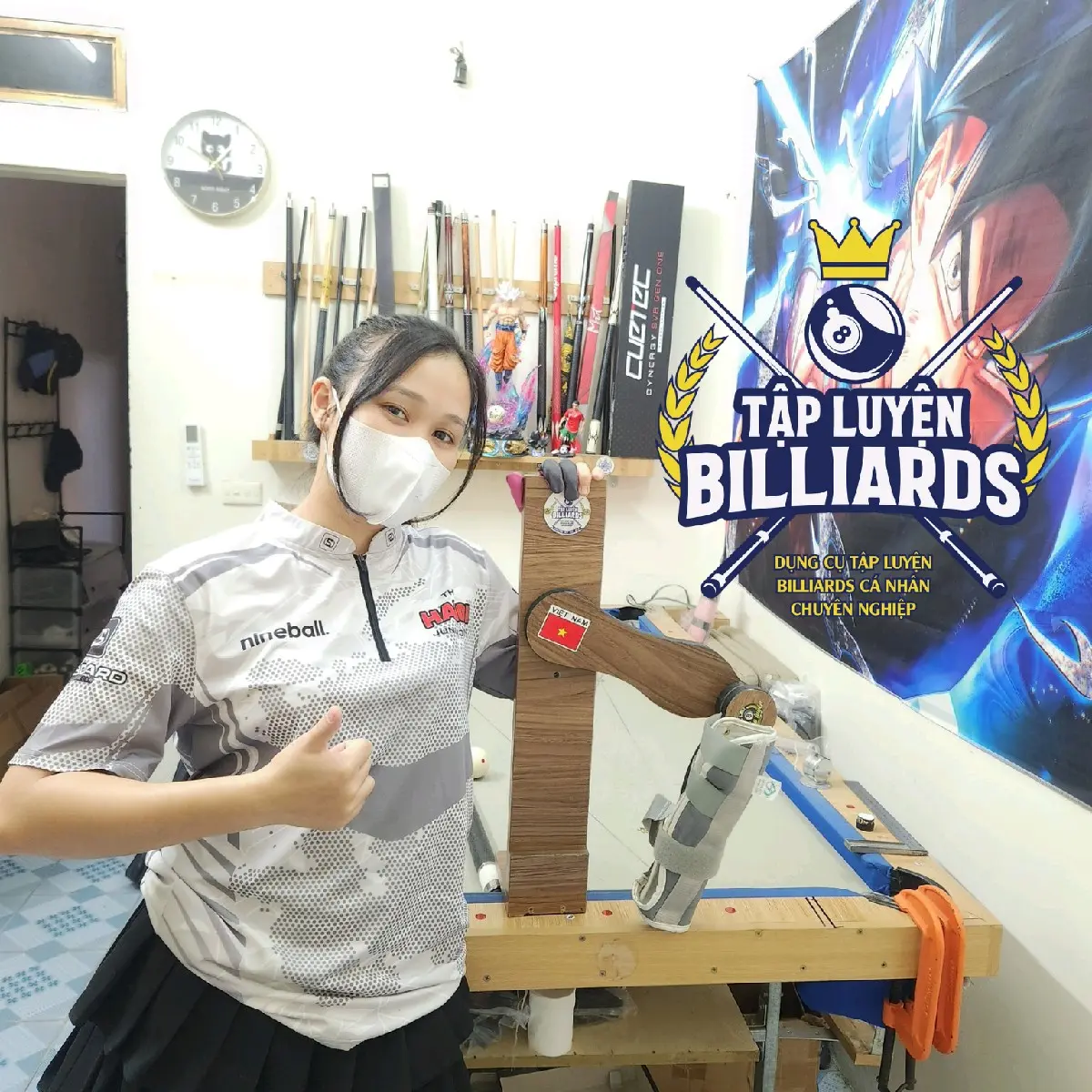 Dụng cụ Tập Luyện Tay Sau Billiards Pool Bida, Bi-a