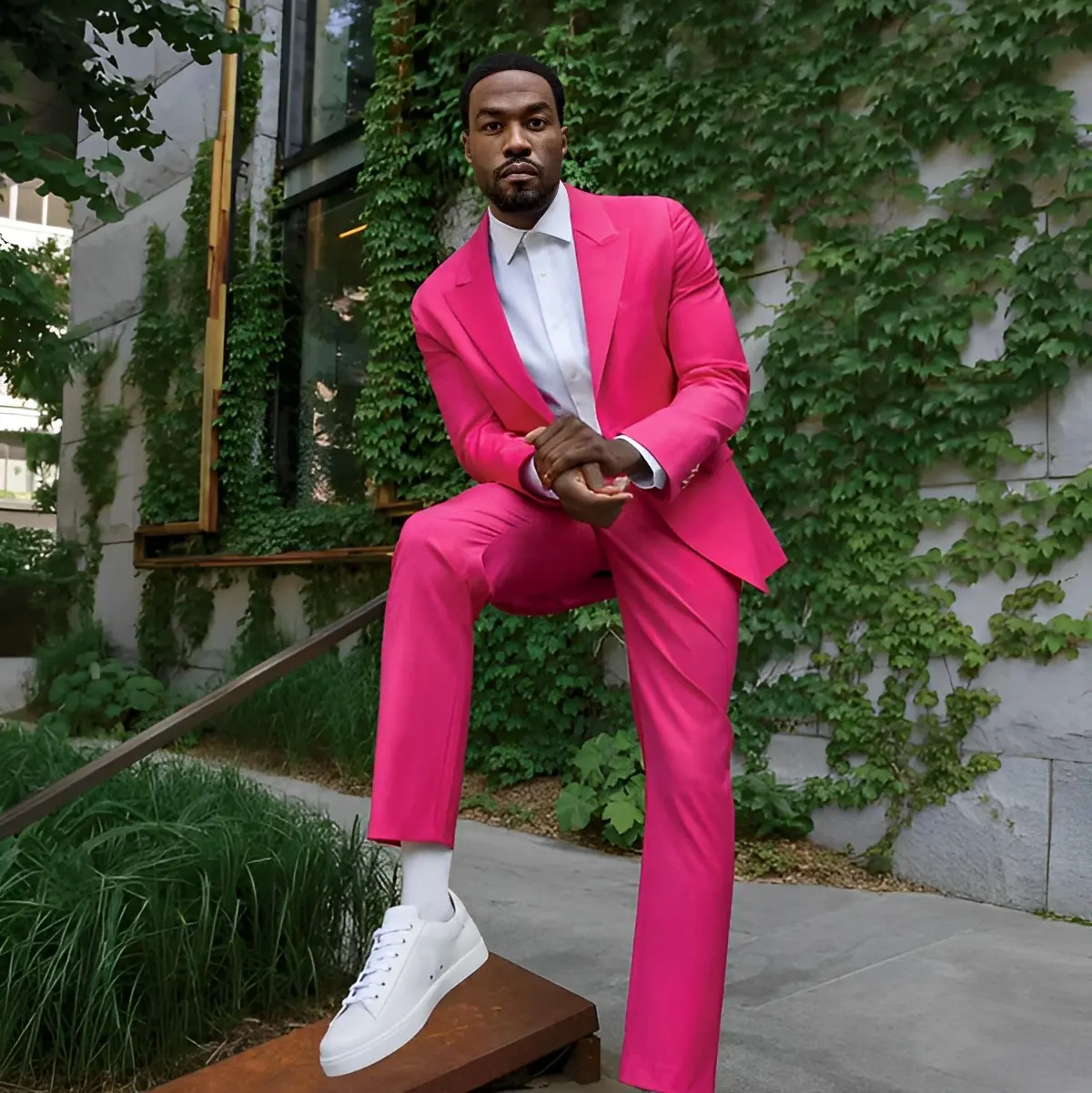 One Set Jas Pria Fuchsia / Jas Blazer Pria Formal Kantor