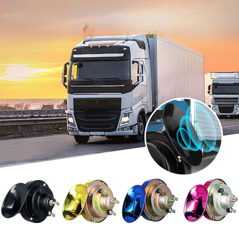 12V Super Loud Train Horn Waterproof Air Electric Snail Horn Universal For Motorcycles Cars T2H8