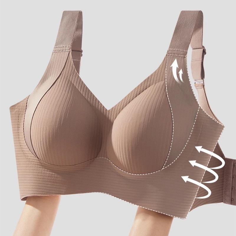 Product Introduction of Large Size High-quality Traceless Women's Underwear Without Steel Rings Gathering To Show Small Breathable Sports Women's Bra 3