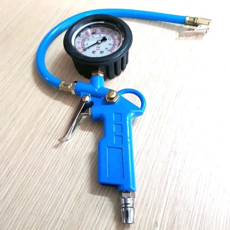 Đầu bơm hơi xe loại đồng hồ có dầu và không dầu 2