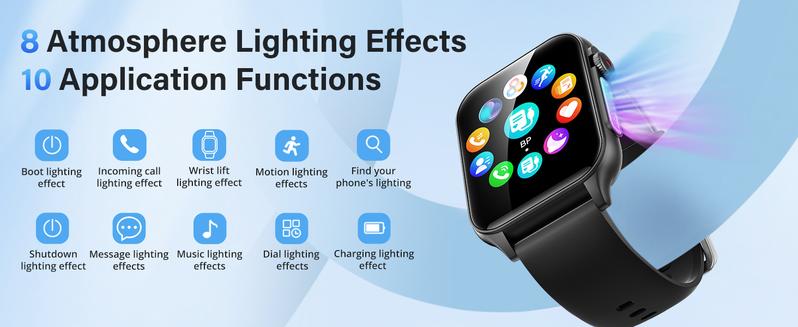 Product Introduction of Smart Watch for Men Android Phones, Fitness Tracker Smartwatch Answer/Make Call,Waterproof Smart Digital Watches for Women Compatible Samsung IOS iPhone Heart Rate Blood Oxygen Readings (Black) 3