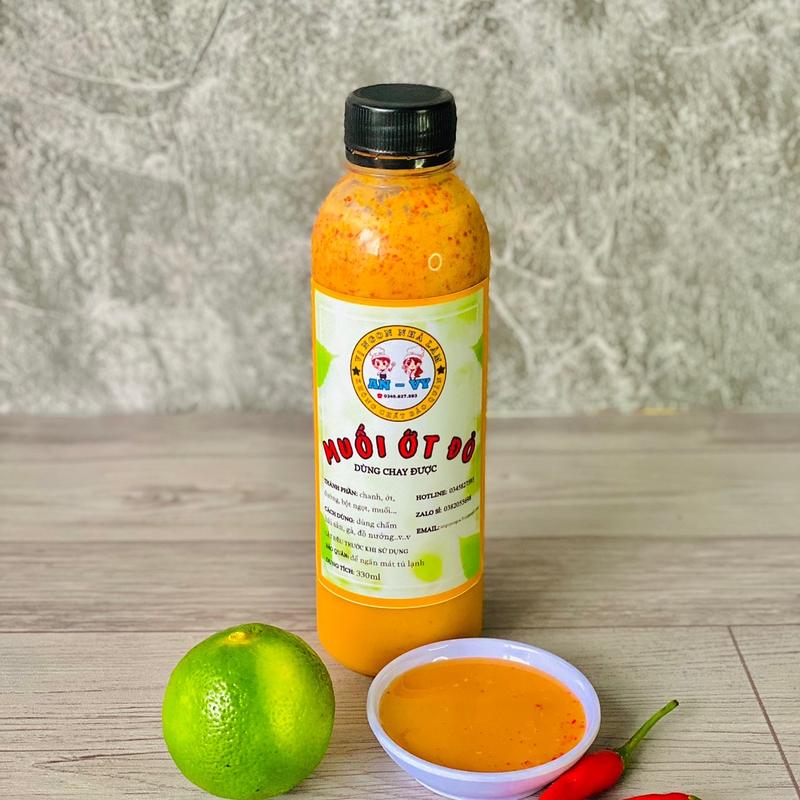 COMBO 2 chai muối ớt xanh, ớt đỏ Nước Sốt Gia Vị Chua Cay 3