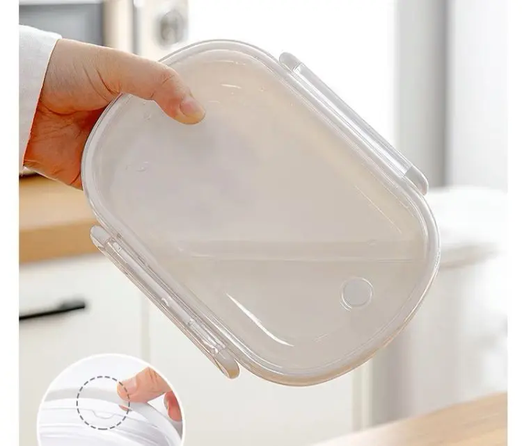 Kotak Makan Siang Plastik Anti Bocor dengan Slot - Kitchenware 3