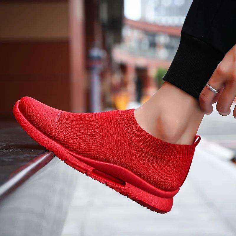 Low Moq Custom løbesko Jogging Åndbar mænd sneakers Slip on unisex Loafer Shoe Mænds afslappede sportssko Størrelse 45 Løbesko_voghion.com