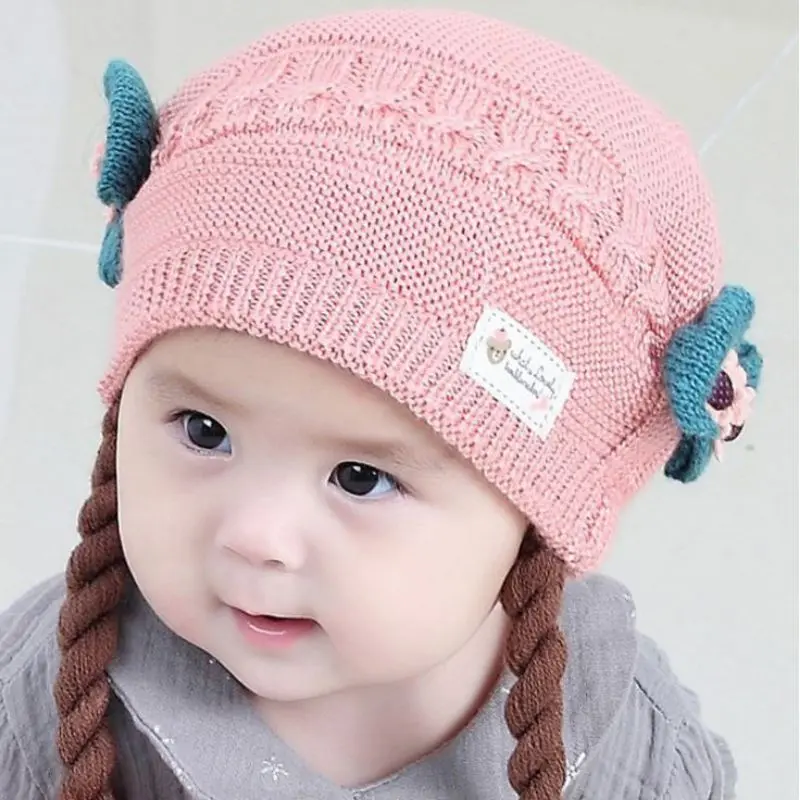 Topi Anak Rambut Kepang Bahan Rajut 4