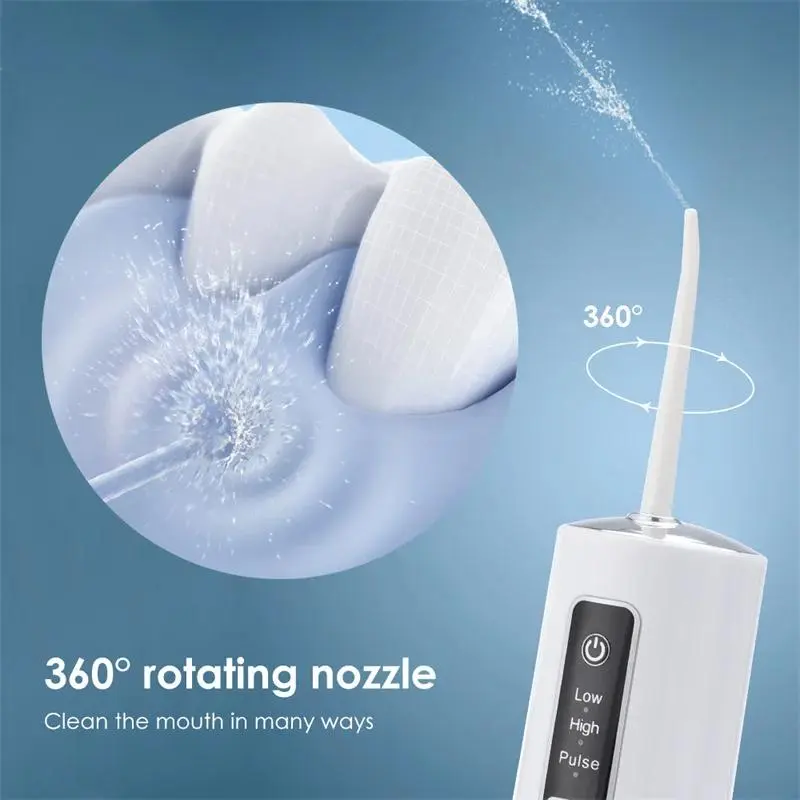 Portable Dental Water Flosser, 1 Set 4 Nozzles Oral Irrigators with Base Storage Design, Mouth Washing Machine, Personal Care Tool for Teeth Cleaning 6
