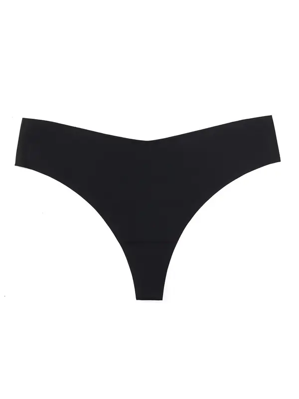 Women's 5pcs Solid Drop Waist Thong, Casual Comfortable Breathable Panty for Daily Wear, Ladies Underwear for All Seasons 2