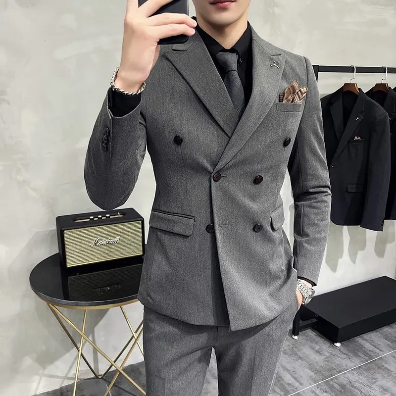 Bộ sưu tập vest nam cap cấp. Mã 4 cúc + quần tăng chỉnh cạp 2 bên.