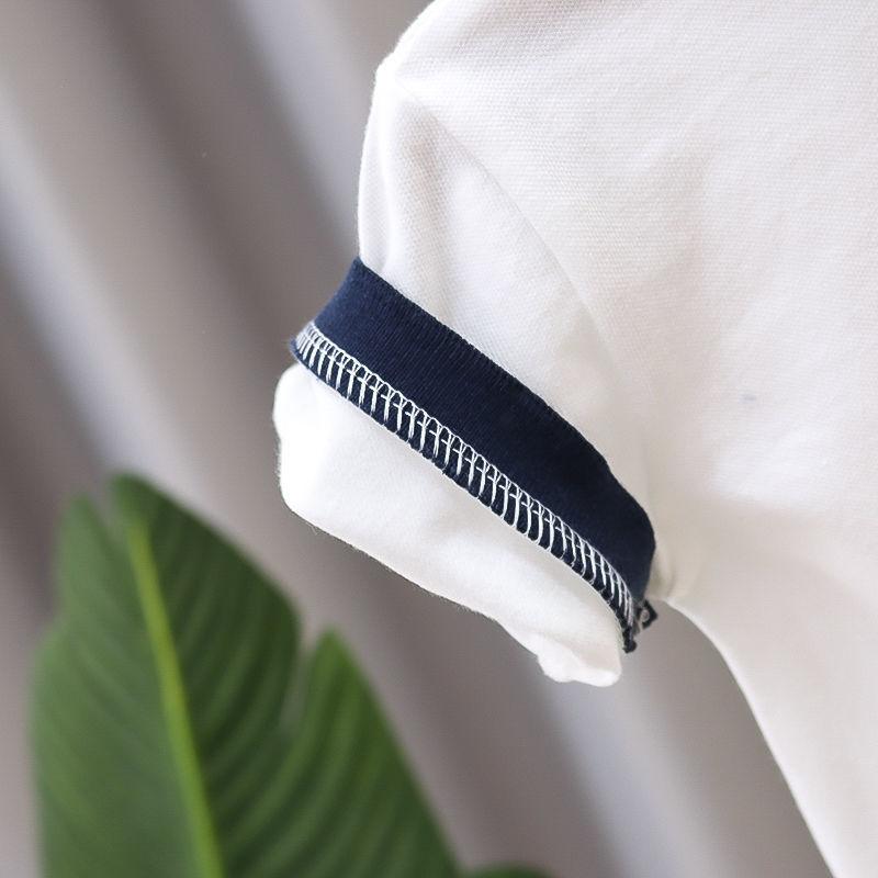 Quần Áo Trẻ Em Cotton Nguyên Chất, Áo Polo Bé Trai, Áo Thun ngắn Tay Cho Trẻ Em, Thiết Kế Hoạt Hình Cho Bé, Trang Phục Mùa Hè, Cổ Áo bẻ xuống, Áo Tay Lửng Hợp Xu hướng, Năm 2025 4