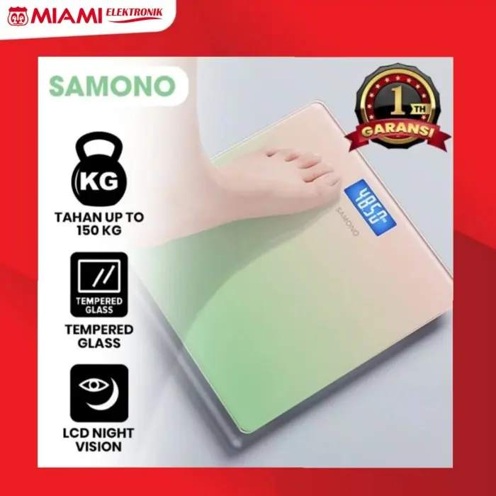 Samono Timbangan Badan Digital LED Body Fat Scale SW-BS02
