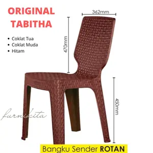 KURSI PLASTIK ROTAN SENDER KURSI MAKAN KURSI PESTA TABITHA