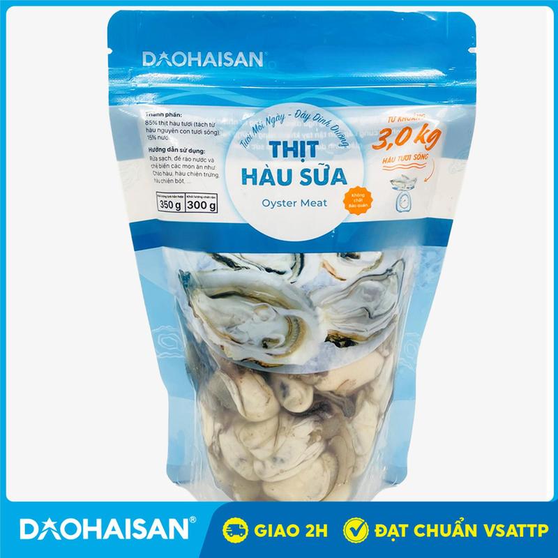 [HCM - Giao 2H] Thịt Hàu Sữa Tươi Túi 350G - Đảo Hải Sản