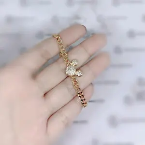 Gelang Tangan Anak Perempuan Rantai Emas Mk Permata Aksesoris Perhiasan Fashion Kids Tidak Mudah Luntur Costume