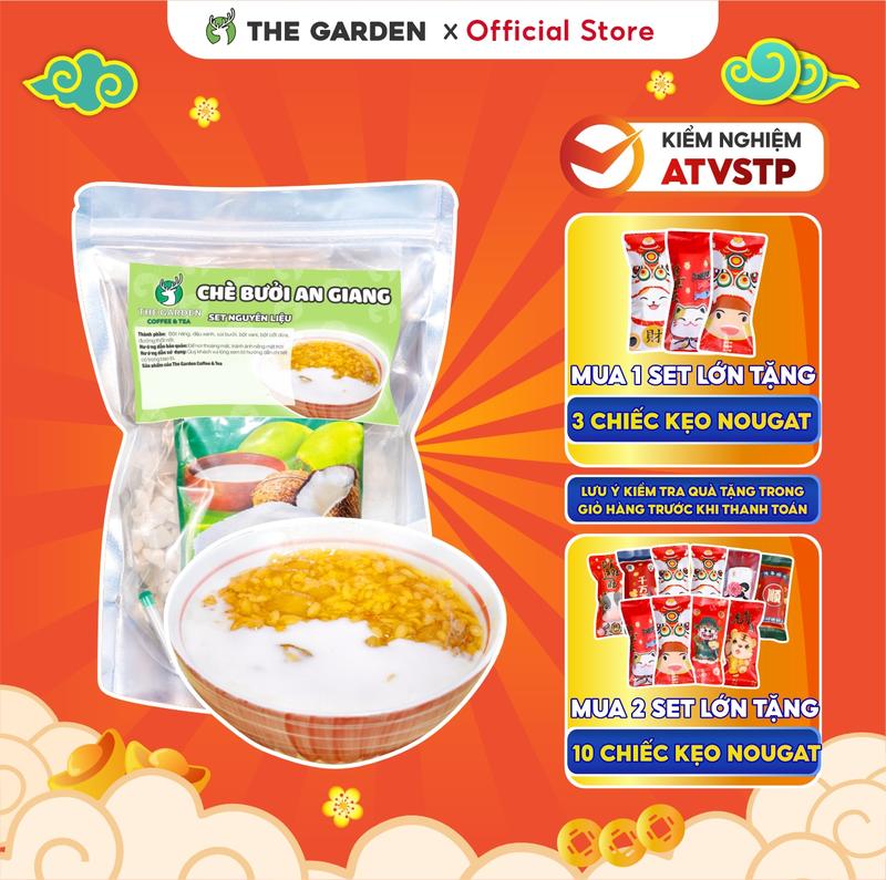 Chè bưởi an giang set nguyên liệu nấu 15-20 Chén THE GARDEN Nước Trà Tea Chè