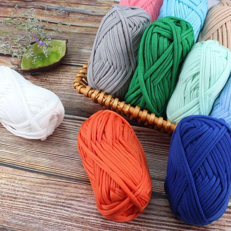 100g Premium Polyester T-shirt Fabric Yarn, 1 Piece Crochet & Knitting Yarn, Ideal for DIY Projects, T-shirts, Slippers & Baskets, Chunky Yarn, Variegated Yarn 5