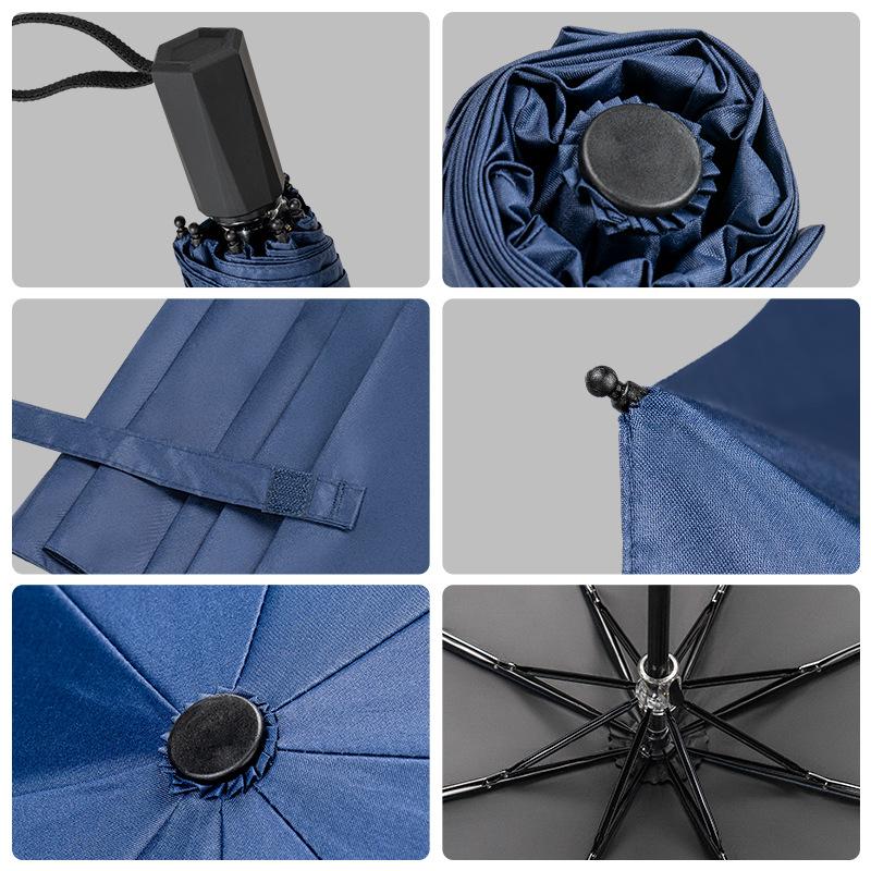 Product Introduction of Ô Che Mưa Vinyl Màu Trơn Thiết Kế Gấp Gọn Chống Nắng Chống Thấm Chống Nước 5