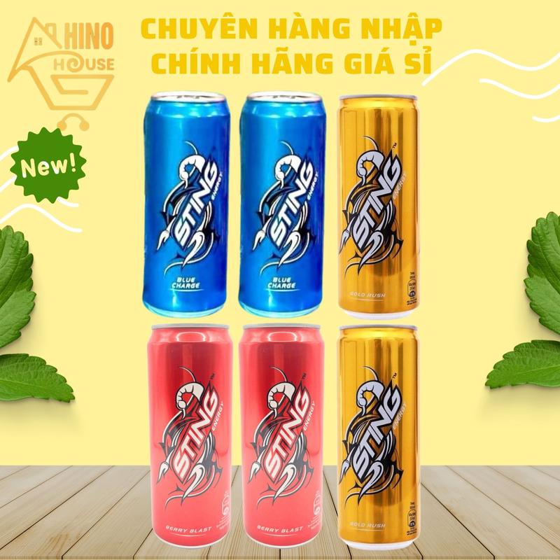 Nước Tăng Lực Sting 330ml Thái Lan Hương Vị Thơm Ngon Không Ngọt Gắt - Hinohouse