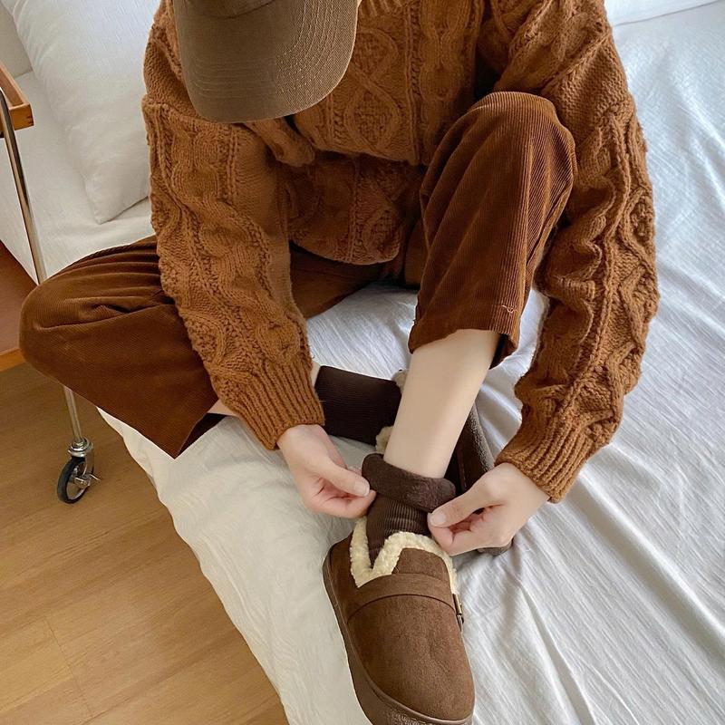 Tất Vỡ Nữ - Set 5 Đôi Tất Vớ Cotton Lót Lông Nỉ Giữ Nhiệt Cao Cổ Siêu Ấm Màu Pastel Mẫu T138 9