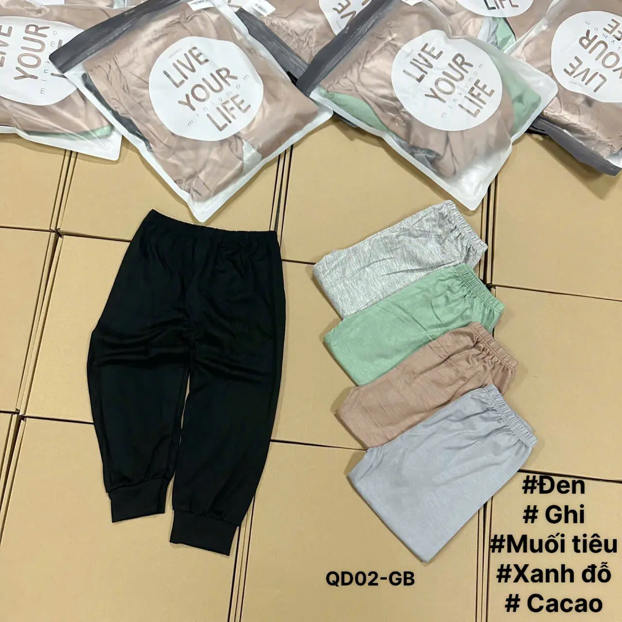 [Set 5c] Quần Dài Cho Bé Trai, Bé Gái MINKYMOM vải THUN LẠNH 8-27kg QD02