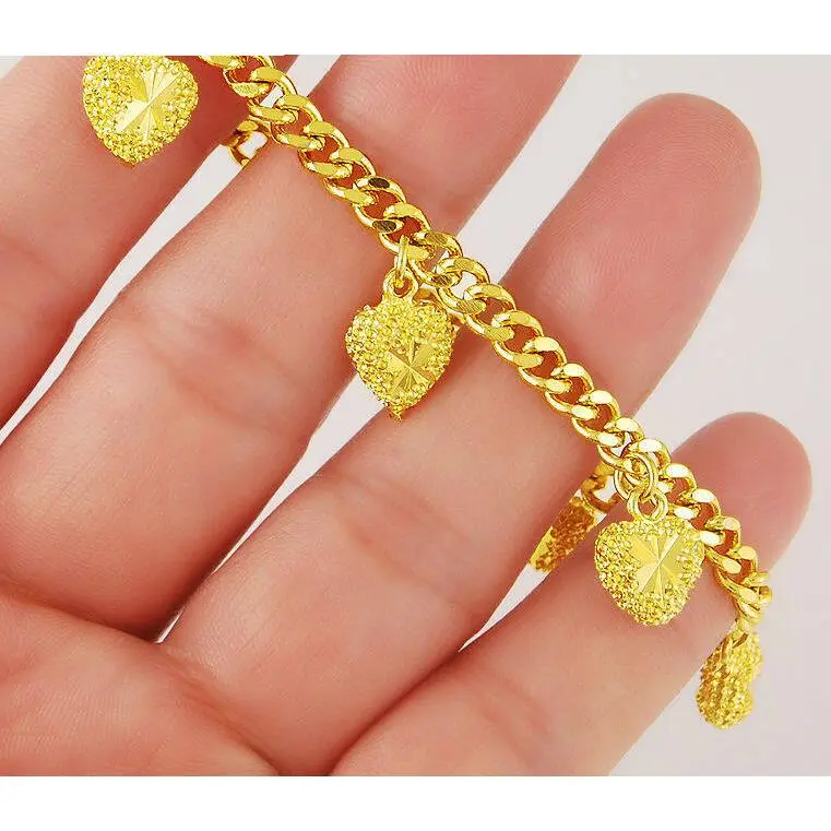 Gold 916 bracelet for women - happiness bracelet