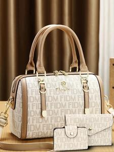 女性のファッショナブルなソリッドカラーのハンドバッグ&クロスボディバッグ&財布、カジュアルな多目的バッグセットを毎日使用し、トレンディなハイエンドバッグセット