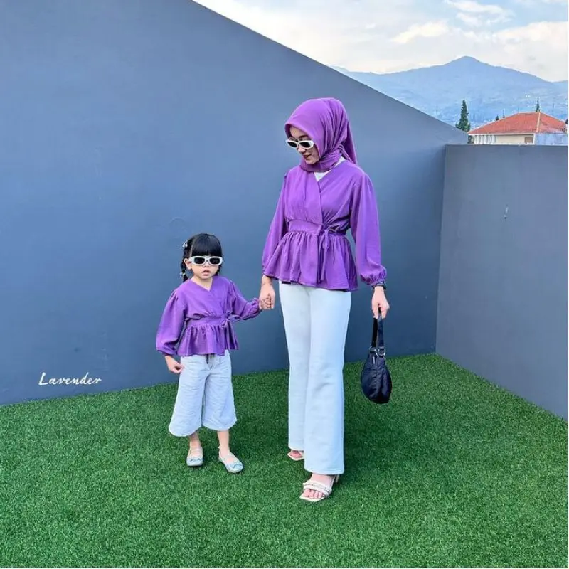 Camelin couple terbarau blouse dewasa dan anak full size ( bisa terpisah )