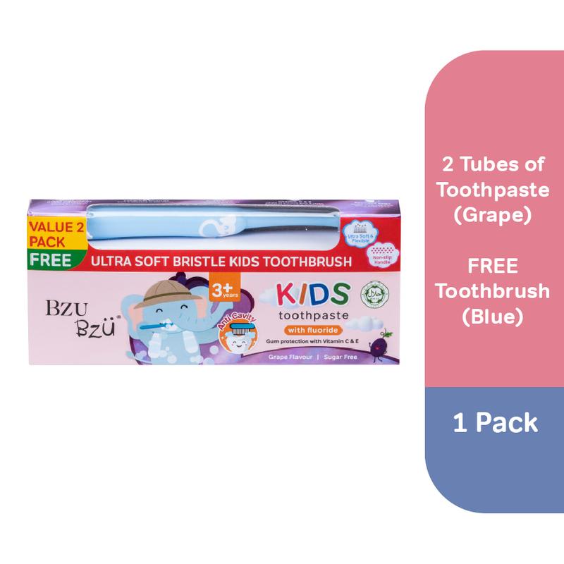 BZU BZU Strawberry Toothpaste Free Pink Toothbrush 2x50g - TikTok Shop ...