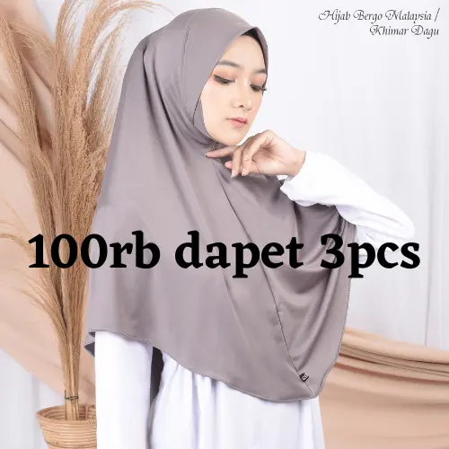 Jilbab Dagu Malay Jersey/Hijab Bergo Malaysia / Khimar Dagu Syari Bisa Pilih Warna Instan Panjang