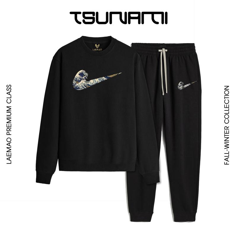Product Introduction of SET nỉ Sweater LAEMAO tay dài họa tiết TSUNAMI 39