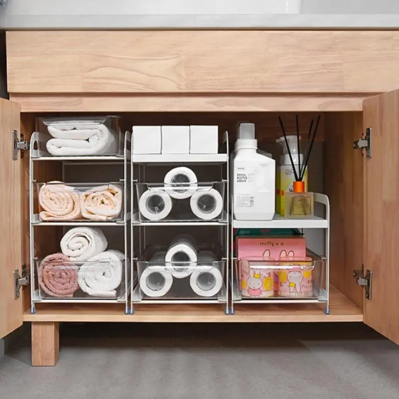Kitchen Cabinet Organizer, 1 Count Pull Out Cabinet Organizer, Cabinet Storage Rack, Kitchen Storage Organizer, Home Organizer 5
