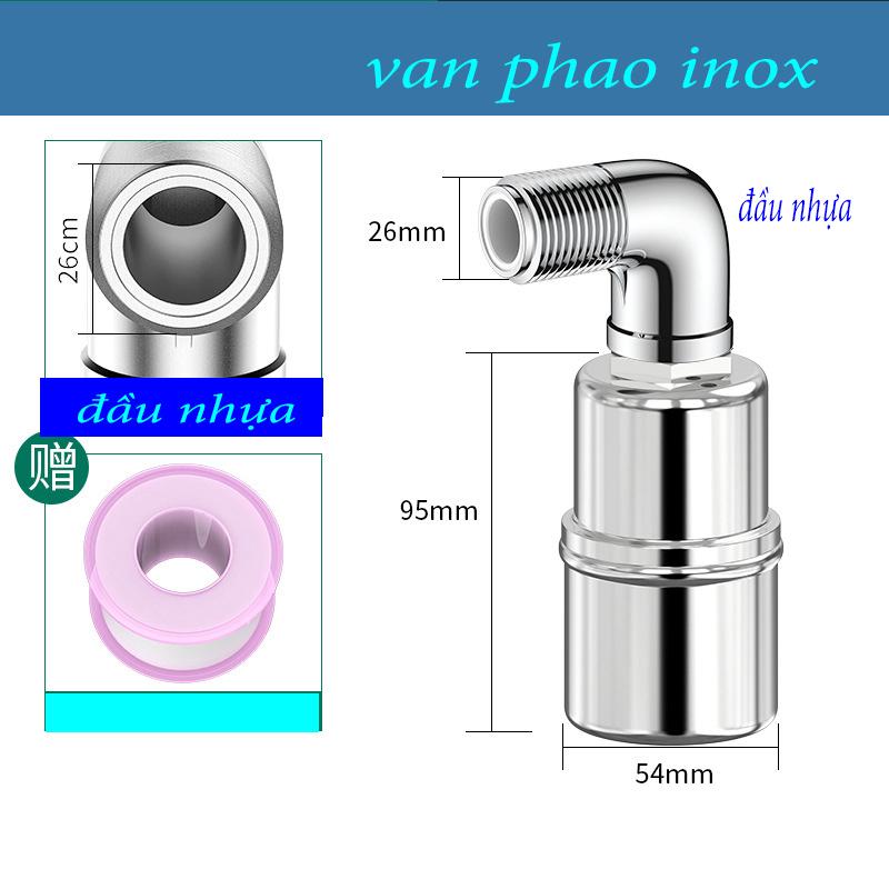 Van phao chống tràn nước tự động Van phao cơ inox 304 chống tràn tự động nhỏ gọn