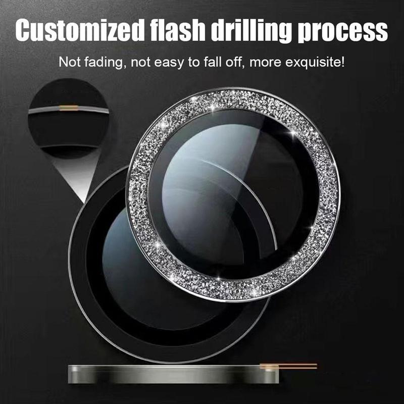 Fashionable Phone Lens Protector, 1 Count Glitter Phone Lens Protective Film, Phone Accessories Compatible with Samsung Z Flip 5 4