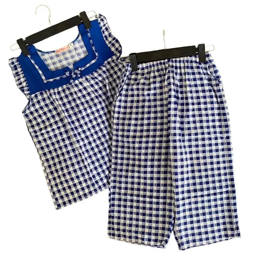 (40-75kg) SET ĐỒ BỘ SỌC CARO VẢI LỤA MỀM MỊN, QUẦN LỬNG CÓ TÚI  Nữ