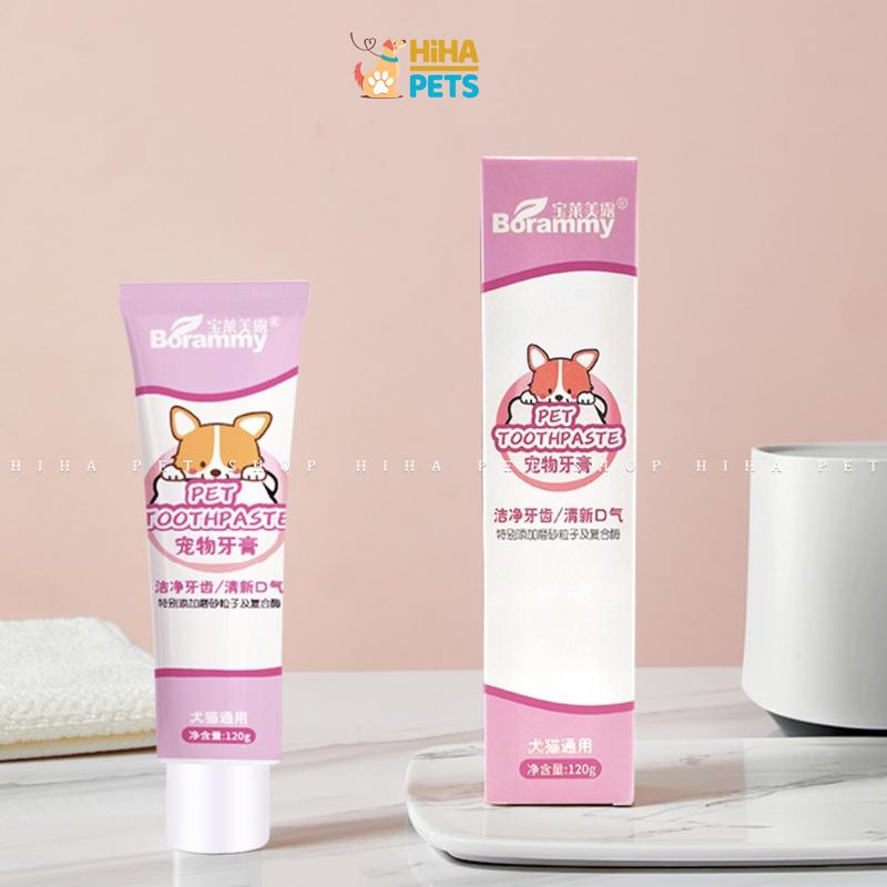 Kem Đánh Răng Cho Chó Mèo Kem Vệ Sinh Răng Miệng Cho Thú Cưng Loại Bỏ Hôi Miệng Vả Mảng Bám Trên Răng.