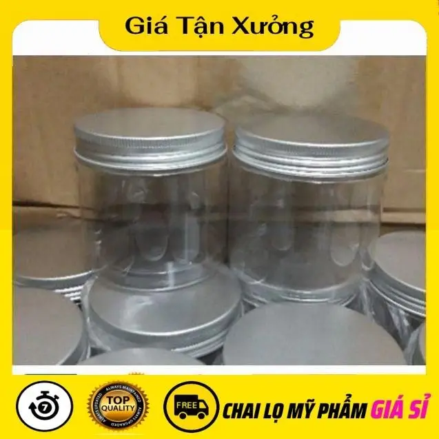 [COMBO 5SP] Hủ Hộp Nhựa Pet 50g, 100g, 200g, 250g, 500g Nhiều Màu Đựng Kem, Gia Vị, Đồ Khô, Ngũ Cốc, Chiết Mỹ Phẩm 1
