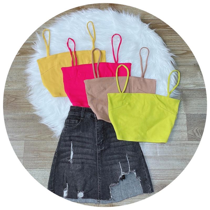  Áo dây thun ôm vải borip 2lớp 