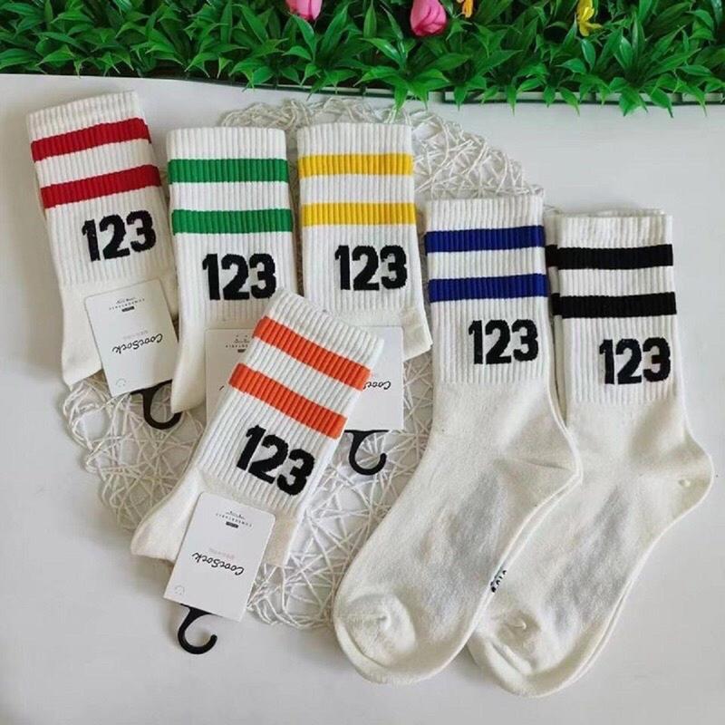 Set 5 đôi tất cổ cao nam nữ, phong cách Hàn Quốc, chất liệu cotton mềm, mịn co giãn Menswear 0