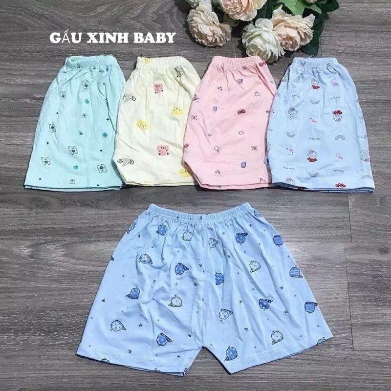 [Phom To Rộng]Sét 10 Quần Đùi Thun Lạnh Hoạ Tiết Màu Mềm Mát Co Giãn Cho Bé quanthun  lanh quan a 2