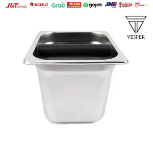 Knock box stainless 16x17.5x15cm / knock box coffee container T=15cm