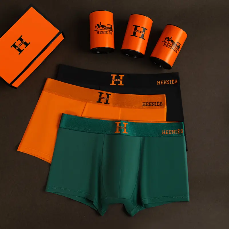 HEPNIES ISI 3PCS kemasan plastik ziplock] Celana boxer pria bungkus dengan teknologi magnet, sensitif terhadap suhu dan bahan ringan