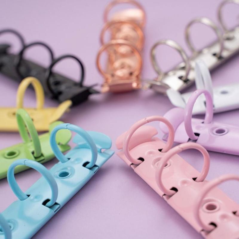 Product Introduction of Colorful Detachable Metal Spiral Rings Binder Clip DIY Diary A8 Paper Binder Clips Album High Quality Loose Leaf Ring File Folder 10