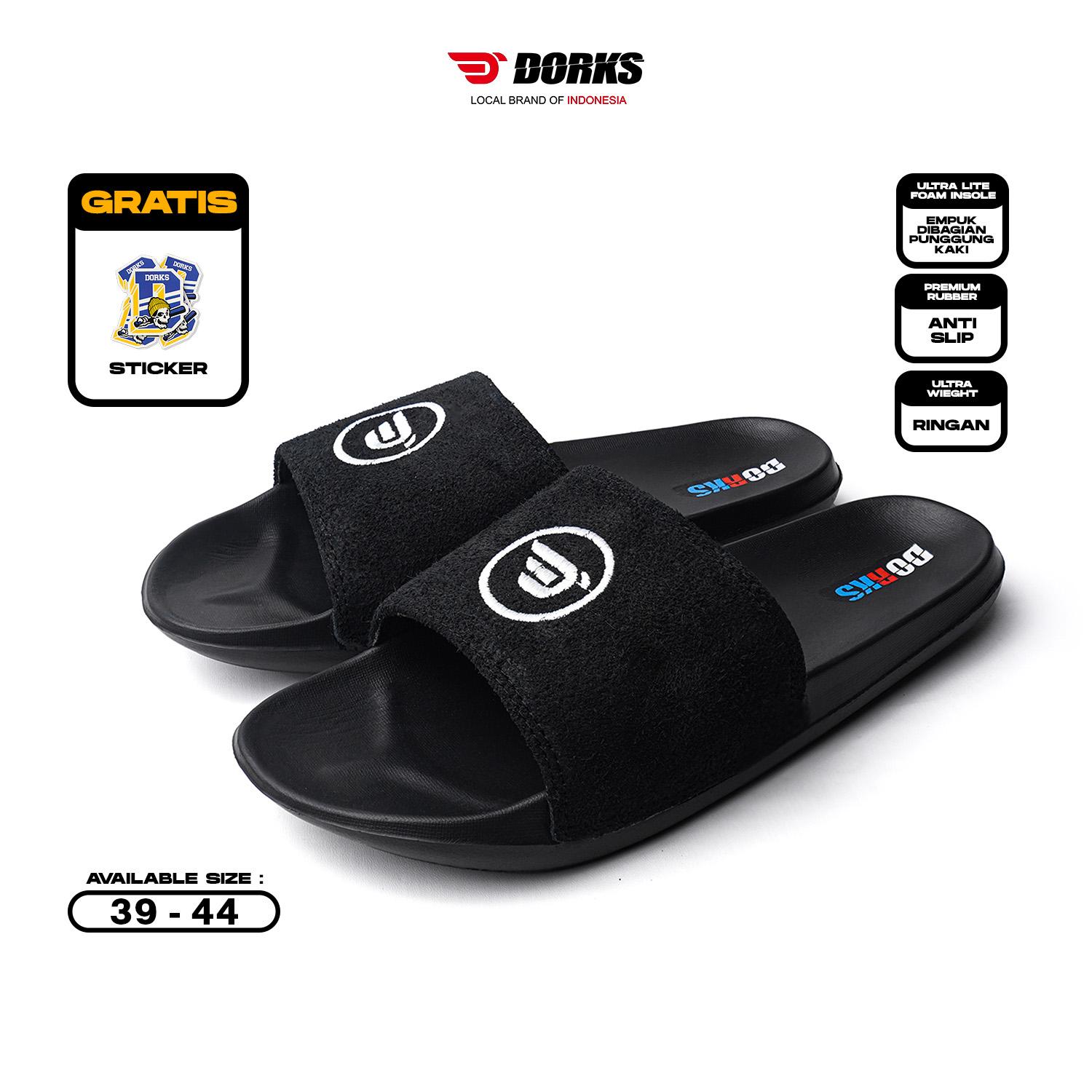 Dorks Sandal Slide New Logo Black