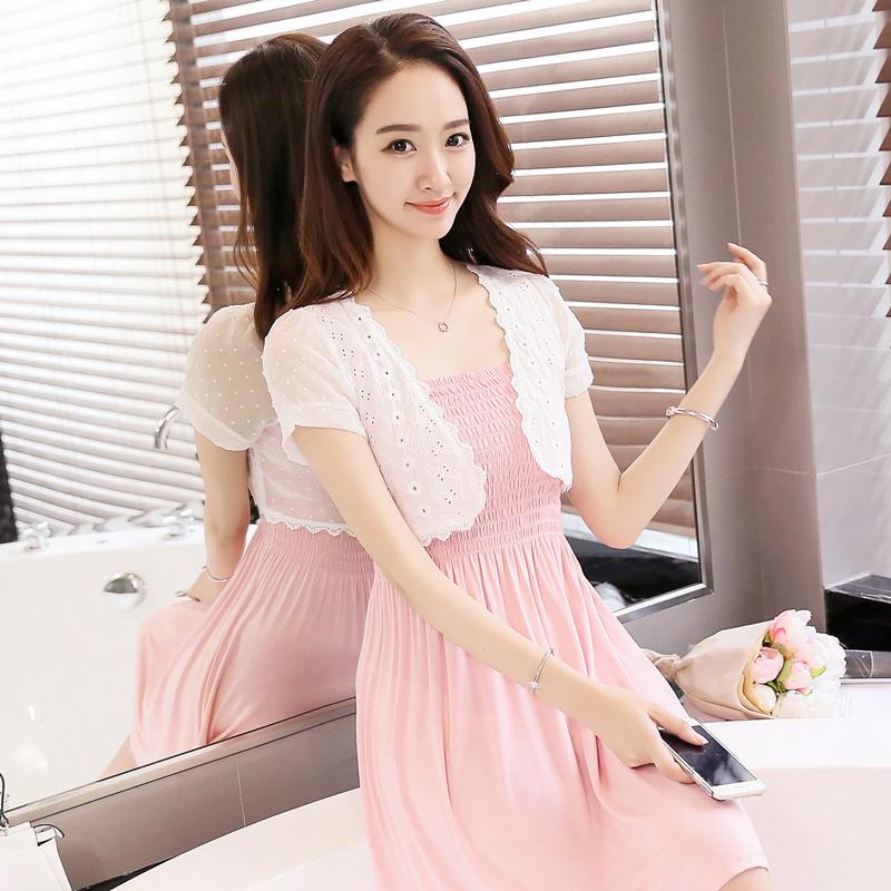 Áo Choàng Ngắn Voan, Áo Khoác Mỏng, Áo Cardigan Ren Chống Nắng, Áo Ghi Lê Nhỏ Áo Bên Ngoài, Dành Cho Nữ, Dễ Phối Đồ, Mùa Hè 2024 Women Top 1