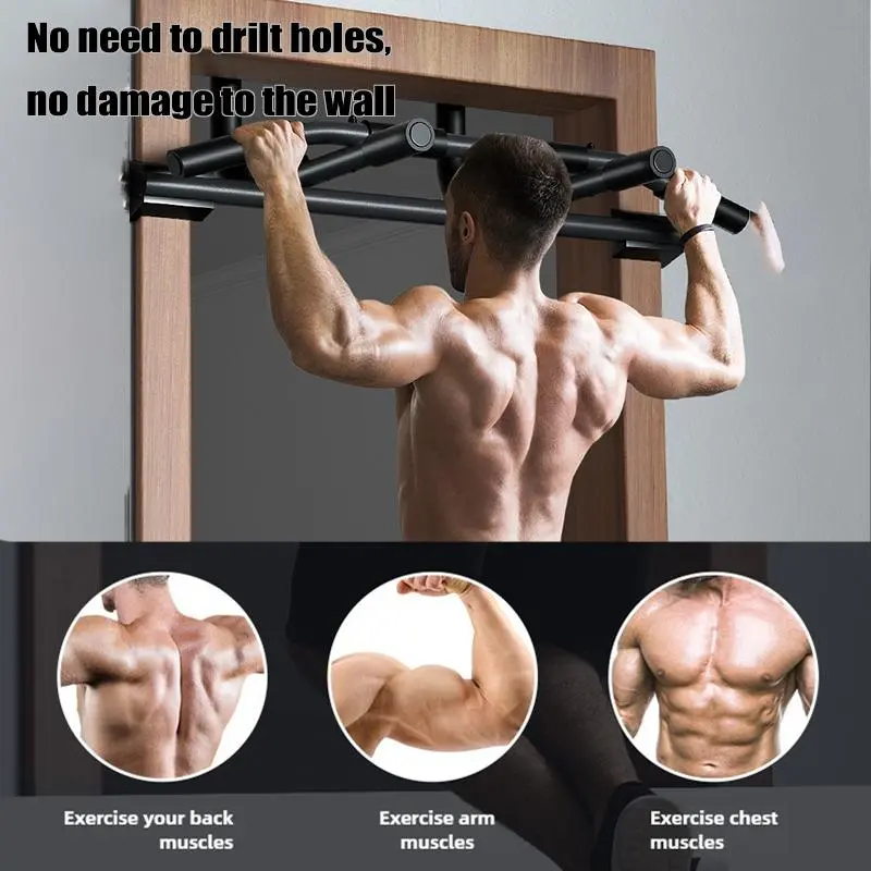 Door Frame Pull Up Bar, Portable Pull Up Bar, Multipurpose Home Gym Fitness Bar, Indoor Strength Training Upper Body Exercise Bar, Calisthenics Equipment 4