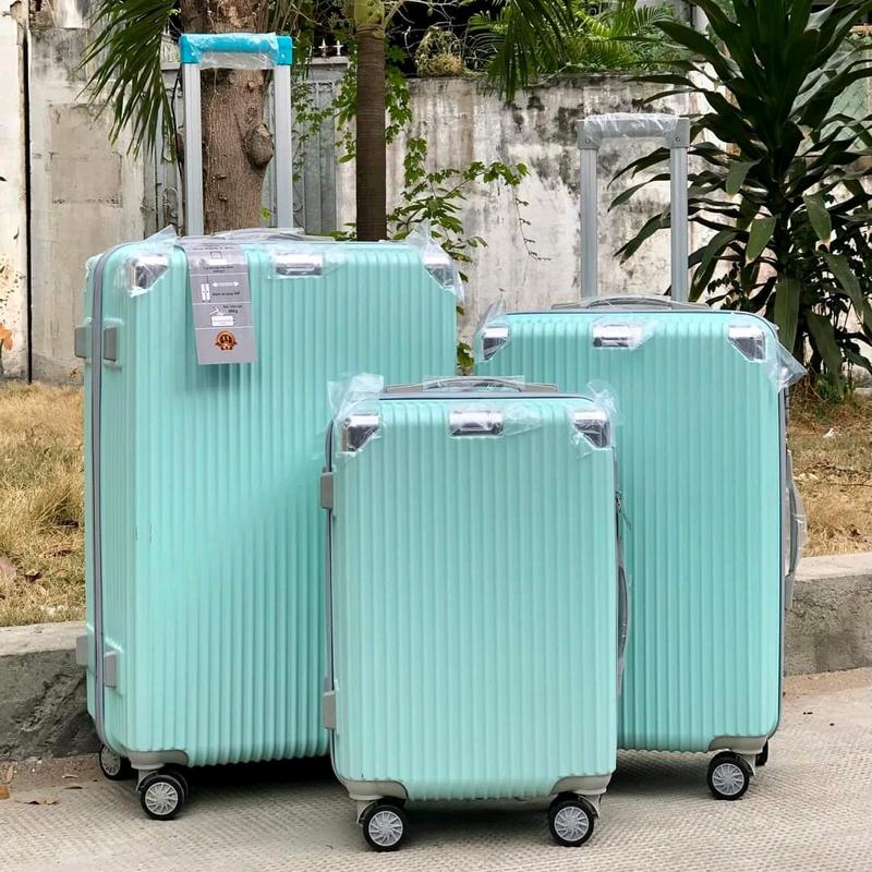 Vali du lịch nhựa 841  size 20/24/28  cao cấp chống va đập vali  khung  nhôm