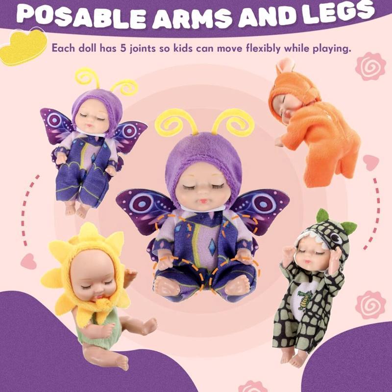 Replaceable Clothes Cute Dolls, Soft Plush Cloth Dolls, Movable Joints Sleeping Doll, Comfortable Realistic Dolls, Fun Creative Birthday Gifts 4