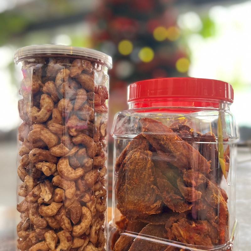 Combo khô bò vụn & hạt điều rang tỏi ớt Snack Ăn Vặt Food Nuts