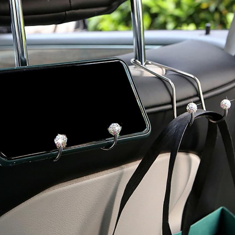 TikTok Shop Stainless Steel L Shaped Car Seat Hook Polished Finish Durable Storage Accessory for Vehicles